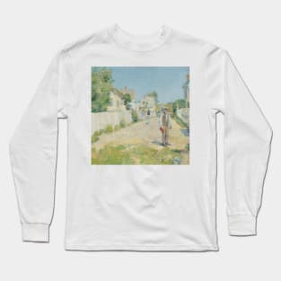 Street In Gloucester by Childe Hassam Long Sleeve T-Shirt